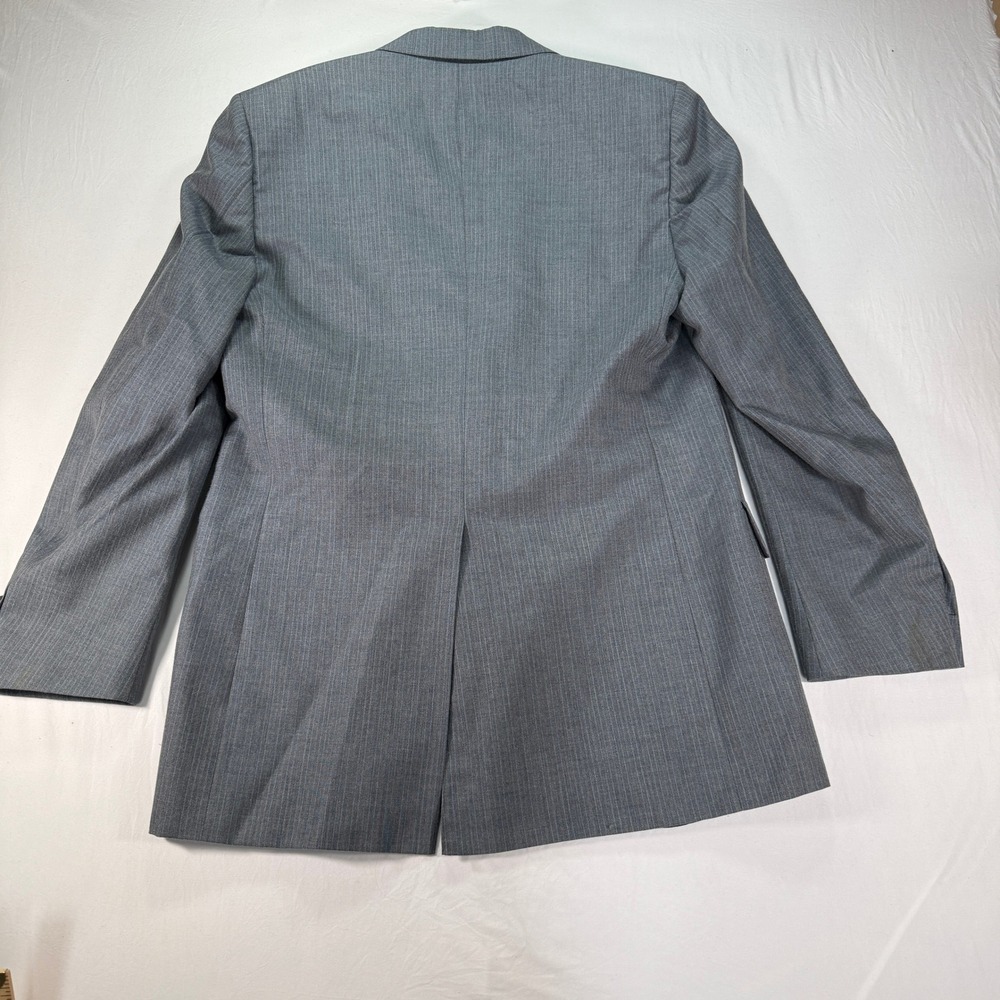 Vintage Christian Dior Monsieur Pinstripe Blazer Men Gray Two Button Suit Jacket - Picture 11 of 11